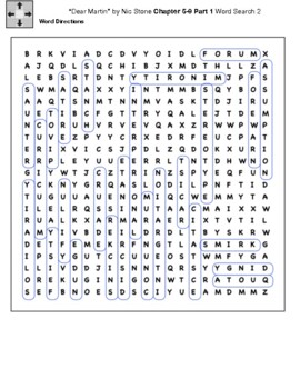 Dear Martin Crossword - WordMint