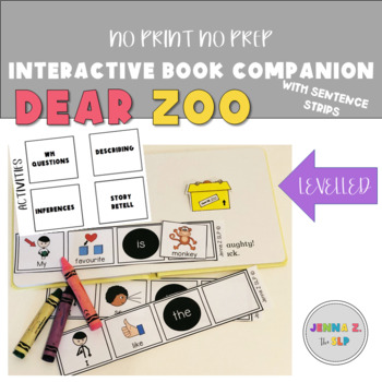 Preview of "Dear Zoo" Rod Campbell Book Companion (Printable PDF and Boom Cards)