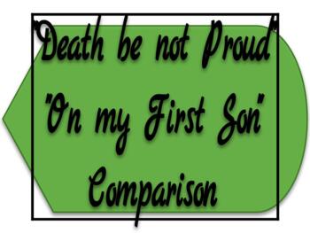 Preview of "Death Be Not Proud" vs. "On My First Son" Comparison