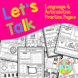 Let’s Talk: Language & Articulation Practice Pages