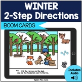 Winter Following Directions BOOM Cards - 2-Step Directions