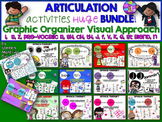 Speech Articulation graphic organizer bundle s,z,r,sh,ch,t