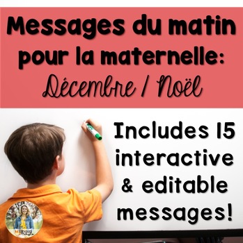 Preview of December French Morning Messages/Messages du matin: decembre