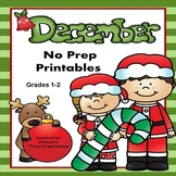 December Math and ELA Worksheets No Prep Printable Workshe