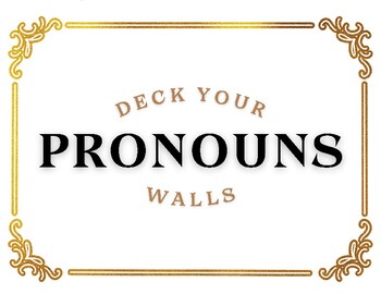 Preview of "Deck Your Walls" Anchor Charts - Pronouns