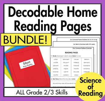 Preview of *Decodable Home Reading BUNDLE (ALL Grade 2/3 Decoding Skills)*