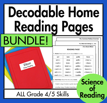 Preview of *Decodable Home Reading BUNDLE (ALL Grade 4/5 Decoding Skills)*