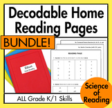 *Decodable Home Reading BUNDLE (ALL Grade K/1 Decoding Skills)*