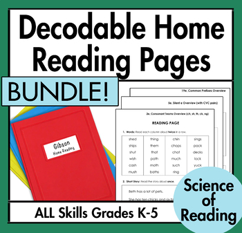 Preview of **Decodable Home Reading BUNDLE (ALL K-5 Decoding Skills)**