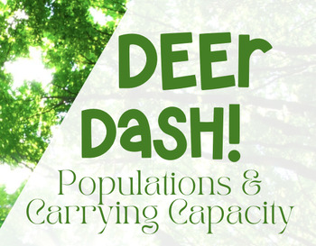 Preview of "Deer Dash!" Populations and Carrying Capacity Ecology Activity