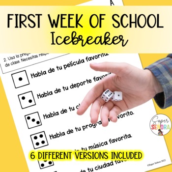 Dicebreaker First Day Icebreaker Activity (Spanish) by SuperSra