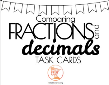 Preview of *Digital* Comparing Fractions & Decimals Task Cards