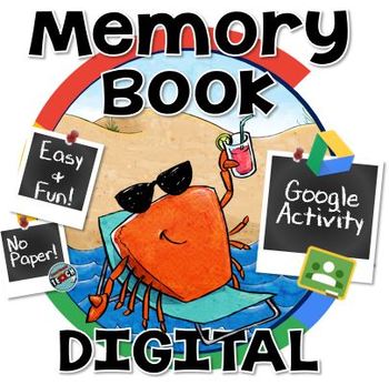Digital Memory Book with Hashtags & Photos ~ End of Year  Google Activity #2017
