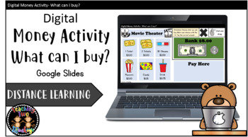 Preview of (Digital) Money Activity- What Can I Buy?- Math Center (Google)