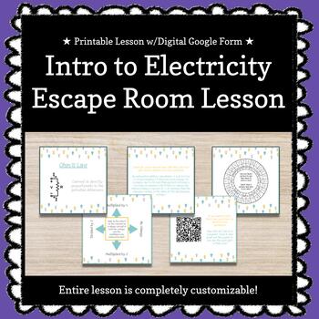 Preview of ★ Digital + Print ★ Electricity (Physics) Escape Room / Breakout Game