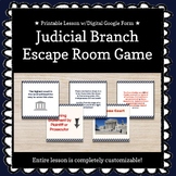 ★ Digital + Print ★ Judicial Branch Customizable Escape Ro