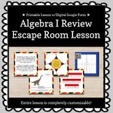 ★ Digital + Printable ★ Algebra I EOC Review Breakout Game