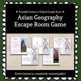 ★ Digital + Printable ★ Asian Geography Customizable Escap