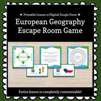 Preview of ★ Digital + Printable ★ European Geography Escape Room / Breakout Game