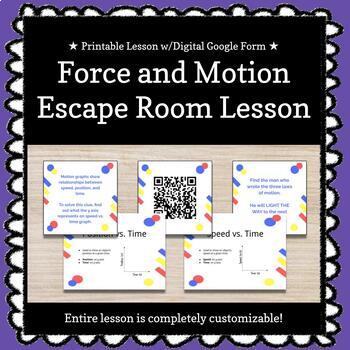 Preview of ★ Digital + Printable ★ Force and Motion Customizable Breakout Game