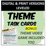 (Digital + Printable) Self-Grading Theme Task Cards + Bonu