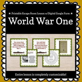 Preview of ★ Digital + Printable ★ World War I Breakout Game *Customizable*