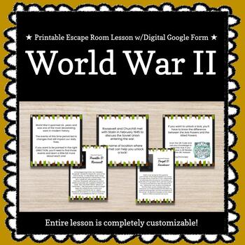 Preview of ★ Digital + Printable ★ World War II Customizable Breakout Game