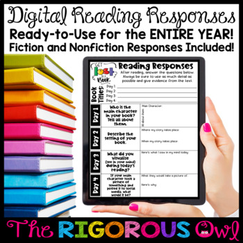 Preview of  Digital Reading Responses and Reading Log