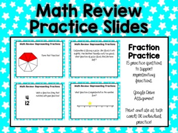 Preview of *Digital Resource* Representing Fractions Practice Questions 