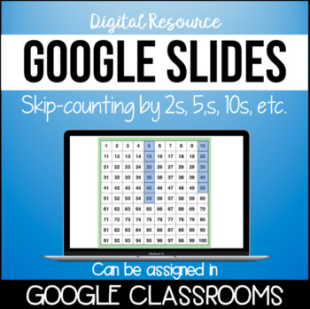 Preview of *Digital Resource* Skip-Counting by 2s, 5s, 10s, 25s in GOOGLE SLIDES