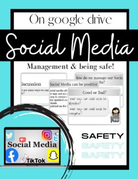Preview of **Digital** Social Media Awareness, Management, & Safety NO PREP!