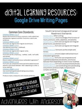 Preview of *Digital learning Resources* Google Drive Writing Activities BUNDLE!!!!!!