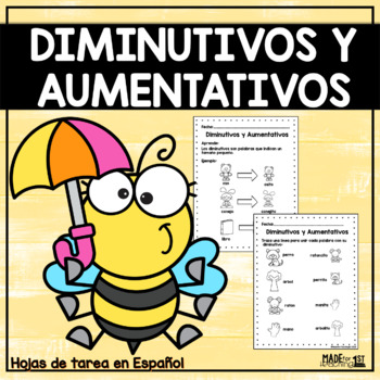 Preview of  Diminutivos y Aumentativos | Spanish Worksheets