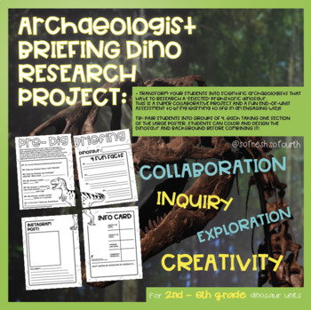 Preview of 'Dinosaurs & Fossils' Collaborative Archaeologist Research Poster Project