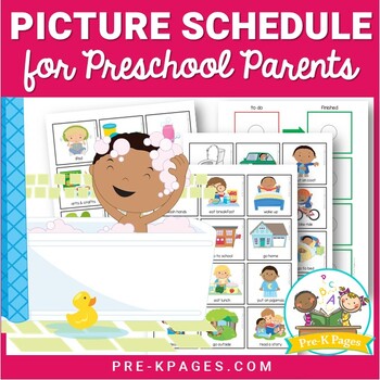 (Distance Learning) At Home Daily Schedule for Preschool and Pre-K