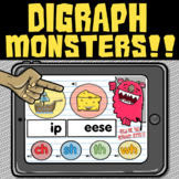 *Distance Learning* Boom Cards™ DIGRAPH MONSTERS! - Digita