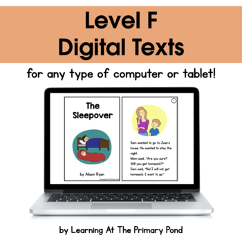 Distance Learning Digital Level F Books Tpt