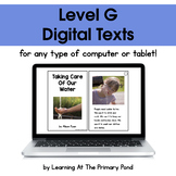 {Distance Learning} Digital Level G Books
