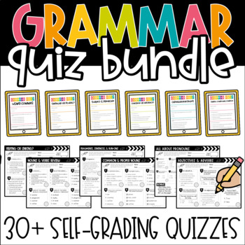 (Distance Learning) Google Forms Quizzes for EVERY Grammar Skill!