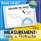 Measuring with a Protractor Boom Cards - Distance Learning