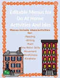 (Distance Learning) PreK/K/1st at Home Screen-Free Checklist