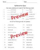 "Dividing Words Into Syllables Quiz" - 10  # Syllable + 20