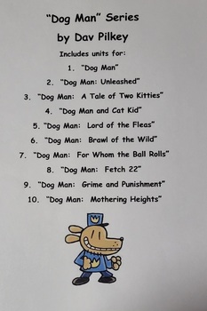 Preview of "Dog Man" Series by Dav Pilkey Units (Books 1-10)