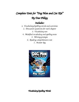 Preview of "Dog Man and Cat Kid" by Dav Pilkey Unit