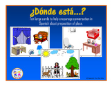 ¿Dónde está? Cards for Practicing Preposition of Place in Spanish