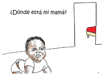 Preview of ¿Dónde está mi familia? Story/coloring book/activity to learn family in Spanish