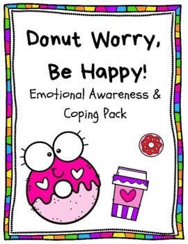 Preview of "Donut Worry" Emotional Awareness & Coping Skills Packet CBT Anxiety and Stress 