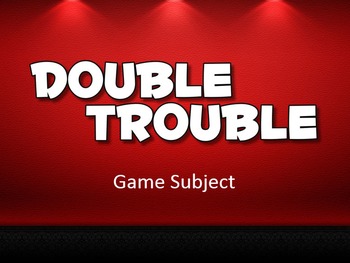 Preview of "Double Trouble" - A Review Game Template