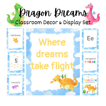 Preview of "Dragon Dreams" Classroom Decor and Displays ~ 2024 Year of the Dragon