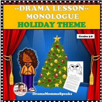 Preview of Creative Writing Drama Lesson| Christmas  Monologue